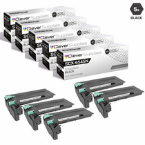 Compatible Samsung SCX-D6555A Premium Quality High Yield Laser Toner Cartridge Black 5 Pack