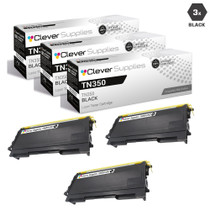 Compatible Brother TN350 Laser Toner Cartridge Black 3 Pack