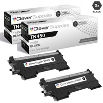 Compatible Premium Brother TN450 Toner Cartridge Black 2 Pack