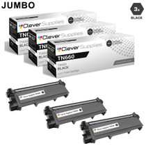 Compatible Brother TN660J Toner Cartridge Jumbo Yield Black 3 Pack