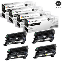 Compatible Brother TN720 Laser Toner Cartridge Black 4 Pack