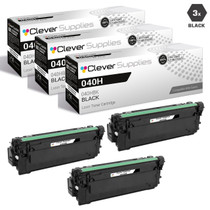 Compatible Canon 040H Toner Cartridges Black 3 Pack (040HBK)