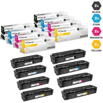 Compatible Canon 045H Toner Cartridges 8 Color Set (045HBK, 045HY, 045HM, 045HC)