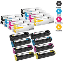 Compatible Canon 131 Toner Cartridges 8 Color Set (131BK, 131Y, 131M, 131C)