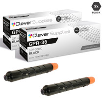 Compatible Canon GPR-36, GPR36 Toner Cartridges Black 2 Pack (GPR-36BK)