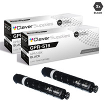 Compatible Canon GPR-51, GPR51 Toner Cartridges Black 2 Pack (GPR-51BK)