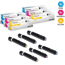 Compatible Canon GPR-51, GPR51 Toner Cartridges 6 Color Set (GPR-51Y, GPR-51M, GPR-51C)