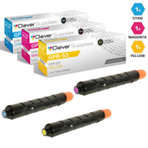 Compatible Canon GPR-53, GPR53 Toner Cartridges 3 Color Set (GPR-53Y, GPR-53M, GPR-53C)