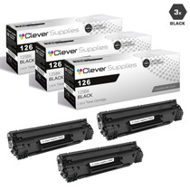 Compatible Canon 126 Toner Cartridges Black 3 Pack (126BK)