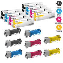 Compatible Dell 1320 Toner Cartridges 8 Color Set (310-9058, 310-9060, 310-9064, 310-9062)