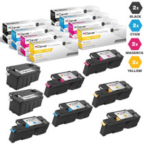 Compatible Dell 1250 Toner Cartridges 8 Color Set (331-0778, 331-0777, 331-0780, 331-0779)