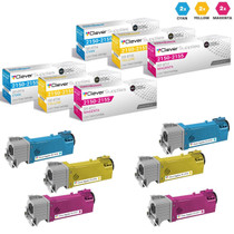Compatible Dell 2150 Toner Cartridges 6 Color Set (331-0716, 331-0717, 331-0718)