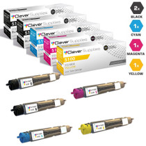 Compatible Dell 5100 Toner Cartridges 5 Color Set (310-5807, 310-5810, 310-5809, 310-5808)