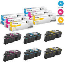 Compatible Dell C1660 Toner Cartridges 6 Color Set (332-0400, 332-0401, 332-0402)