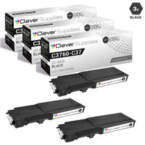 Compatible Dell C3760 Toner Cartridges Black 3 Pack (331-8421)