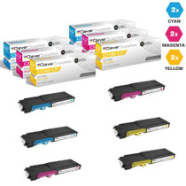 Compatible Dell C3760 Toner Cartridges 6 Color Set (331-8424, 331-8423, 331-8422)