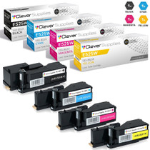 Compatible Dell E525W Toner Cartridges 4 Color Set (593-BBJX, 593-BBJU, 593-BBJV, 593-BBJW)