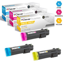 Compatible Dell H625-H825 Toner Cartridges 3 Color Set (593-BBOX, 593-BBOY, 593-BBOZ)