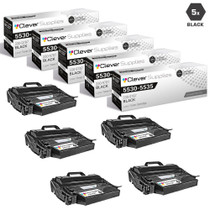 Compatible Dell 5530 Toner Cartridges Black 5 Pack (330-9787)
