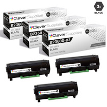 Compatible Dell B2360D-B3465DNF Toner Cartridges Black 3 Pack (331-9805)