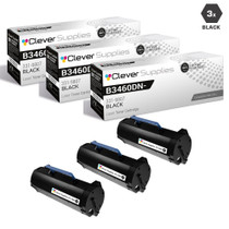 Compatible Dell B3460DN-B3465DNF Toner Cartridges Black 3 Pack (331-9807)