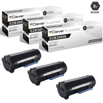 Compatible Dell S2830DN-HY Toner Cartridges Black 3 Pack (593-BBYP)