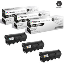 Compatible Dell S5830DN-HY Toner Cartridges Black 3 Pack (593-BBYS)
