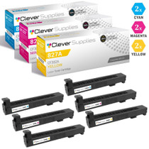 CS Compatible Replacement for HP 827A Toner Cartridges 6 Color Set (CF301A, CF303A, CF302A)