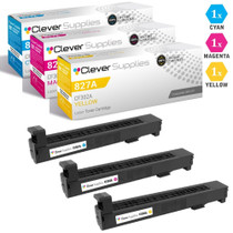 CS Compatible Replacement for HP 827A Toner Cartridges 3 Color Set (CF301A, CF303A, CF302A)