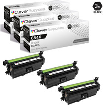 CS Compatible Replacement for HP 654X Toner Cartridges 3 Black Set (CF330X)