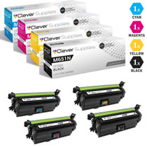 CS Compatible Replacement for HP M651n Toner Cartridges 4 Color Set (CF330X, CF331A, CF333A, CF332A)