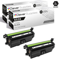 CS Compatible Replacement for HP 653X Toner Cartridges 2 Black Set (CF320X)