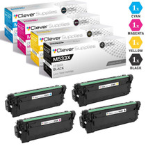 CS Compatible Replacement for HP M533X Toner Cartridges 4 Color Set (CF360X, CF361X, CF363X, CF362X)