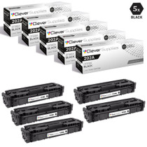 CS Compatible Replacement for HP 202A Toner Cartridges 5 Black Set (CF500A)