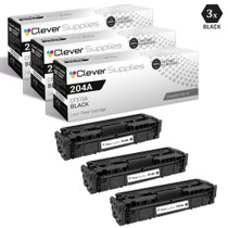 CS Compatible Replacement for HP 204A Toner Cartridges 3 Black Set (CF510A)