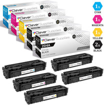 CS Compatible Replacement for HP 204A Toner Cartridges 5 Color Set (CF510A, CF511A, CF513A, CF512A)