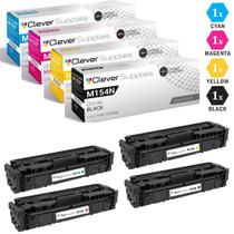 CS Compatible Replacement for HP M154nw Toner Cartridges 4 Color Set (CF510A, CF511A, CF513A, CF512A)