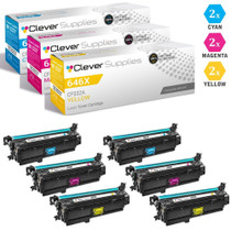 CS Compatible Replacement for HP 646A Toner Cartridges 6 Color Set (CF031A, CF033A, CF032A)
