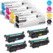 CS Compatible Replacement for HP CM4540fskm Toner Cartridges 4 Color Set (CE264X, CF031A, CF033A, CF032A)