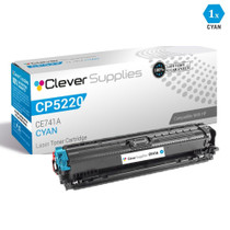 CS Compatible Replacement for HP CP5220 Toner Cartridges Cyan (CE741A)