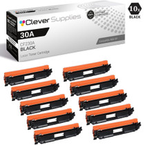 CS Compatible Replacement for HP 30A Toner Cartridges Black 10 Pack (CF230A)