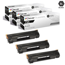 CS Compatible Replacement for HP 79A Toner Cartridges Black 3 Pack (CF279A)