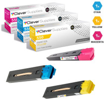 Compatible Xerox 550 Toner Cartridges 3 Color Set (006R01528, 006R01527, 006R01526)