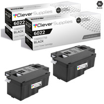 Compatible Xerox 6022 Toner Cartridges Black 2 Pack (106R02759)