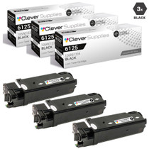 Compatible Xerox 6125 Toner Cartridges Black 3 Pack (106R01334)