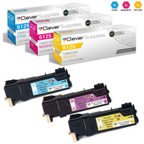 Compatible Xerox 6125 Toner Cartridges 3 Color Set (106R01331, 106R01332, 106R01333)