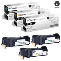 Compatible Xerox 6128 Toner Cartridges Black 3 Pack (106R01455)