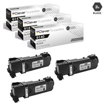 Compatible Xerox 6140 Toner Cartridges Black 3 Pack (106R01480)