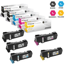 Compatible Xerox 6140 Toner Cartridges 5 Color Set (106R01480, 106R01477, 106R01478, 106R01479)