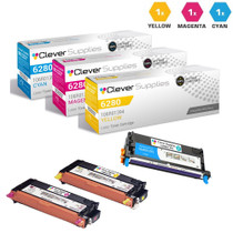 Compatible Xerox 6280 Toner Cartridges 3 Color Set (106R01392, 106R01393, 106R01394)
